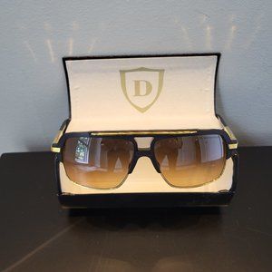 DITA men's black and gold rimmed sunglasses DRX 2070 A BLK GLD 61
